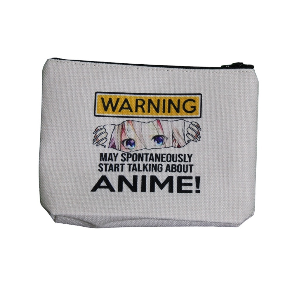 Warning May Spontaneously Start Talking About Anime Makeup Bag - Picture 2 of 3